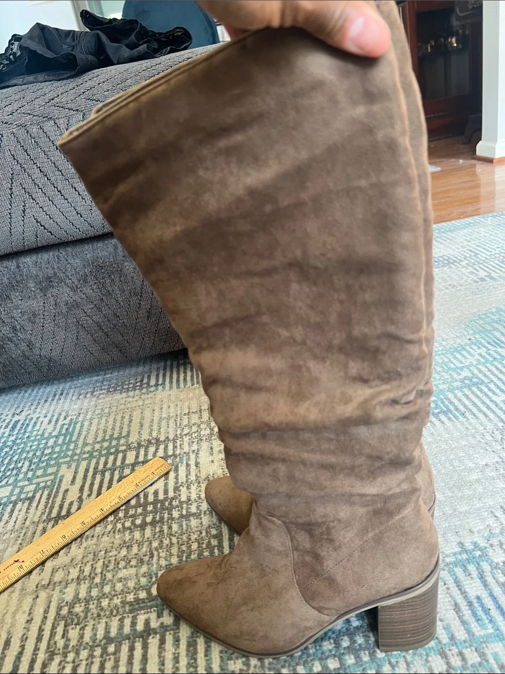 Universal Thread Brown Faux Suede Knee High Western Boots Size 7.5